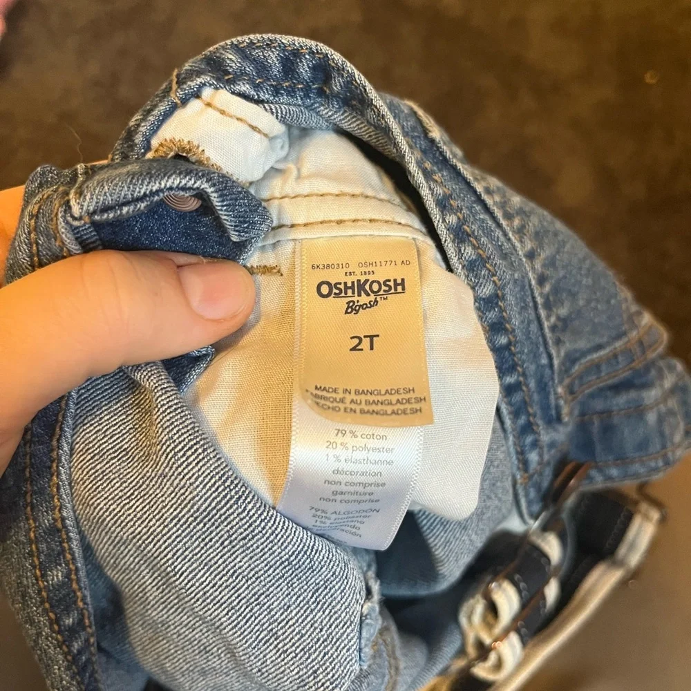 2T OshKosh Jean overall shorts